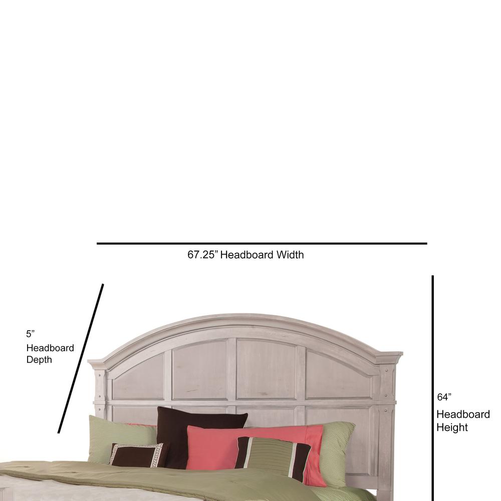 Sedona 6/6 Panel Headboard - Cobblestone White. Picture 2