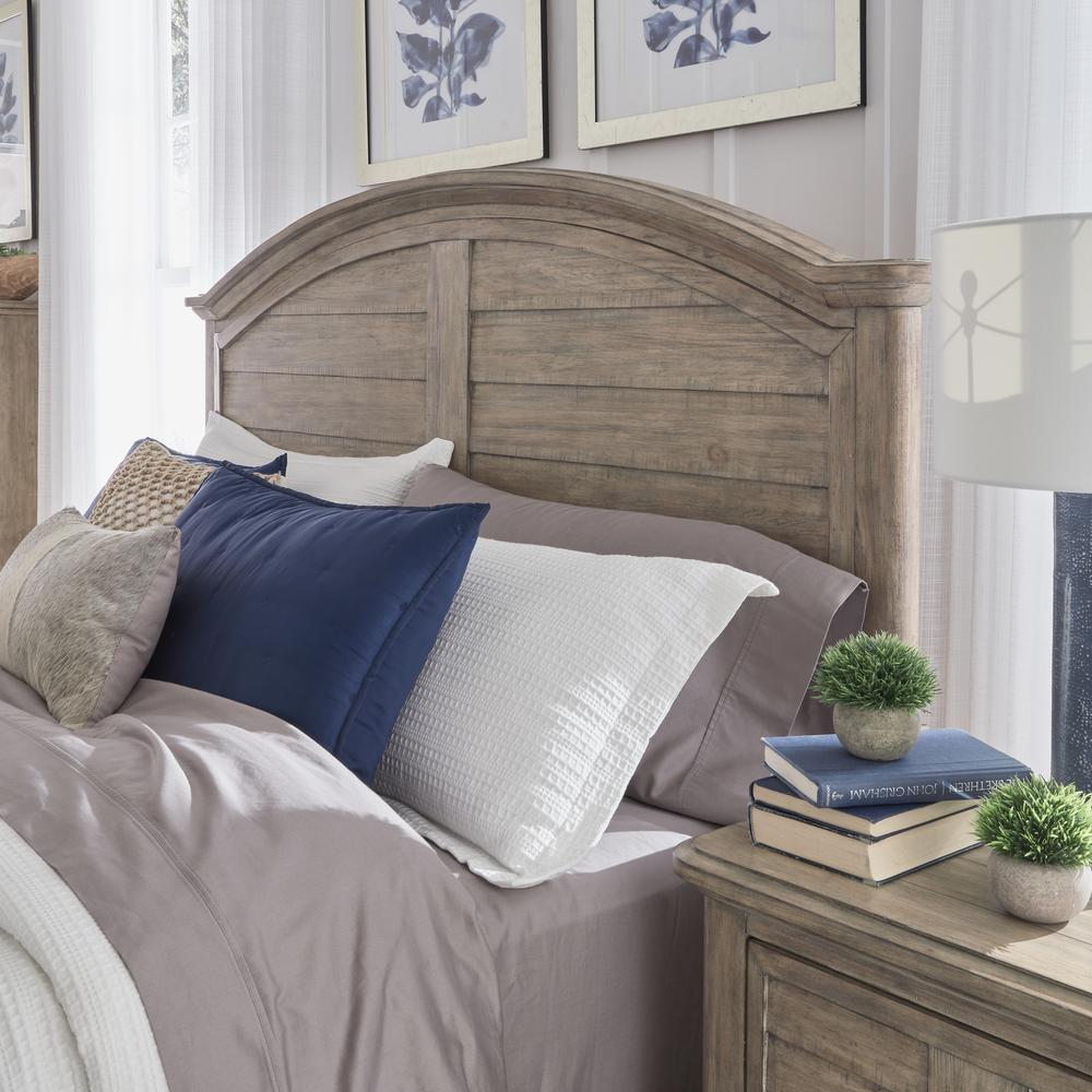 Meadowbrook 6/6 Arched Panel Headboard - Whitewash. Picture 1