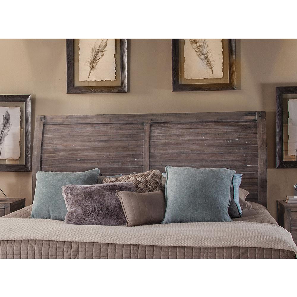 Aurora Sleigh 5/0 Headboard - Weathered Grey. Picture 1