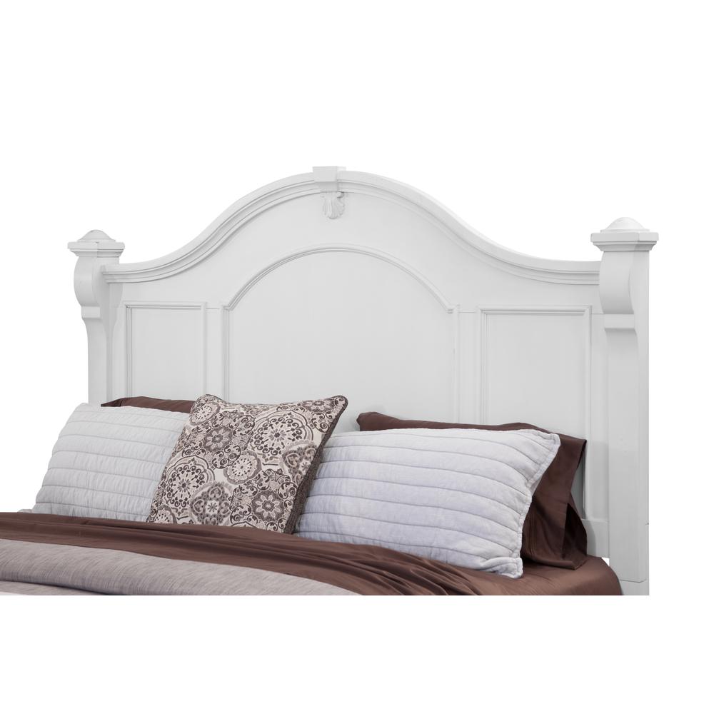 Heirloom 5/0 Poster Headboard - Antique White. Picture 1