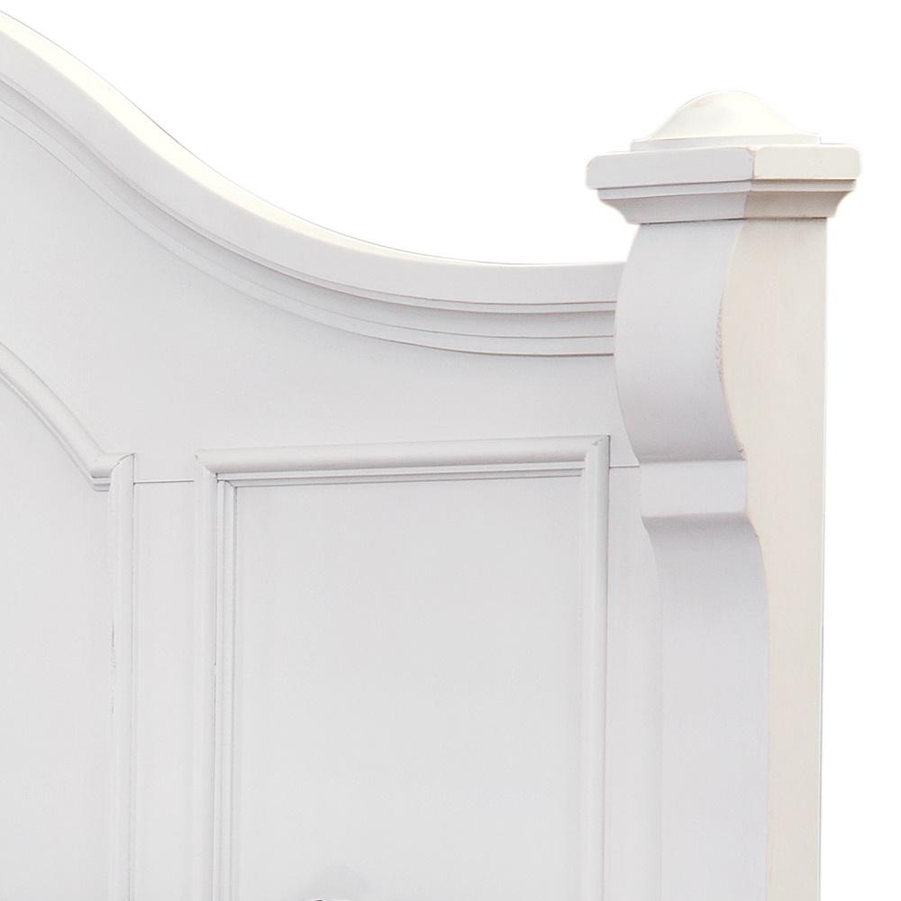 Heirloom 5/0 Poster Headboard - Antique White. Picture 2