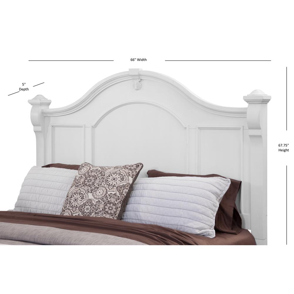 Heirloom 5/0 Poster Headboard - Antique White. Picture 4