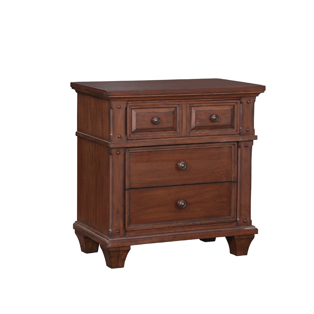 Sedona 3-Drawer Nightstand - Cinnamon Cherry. Picture 2