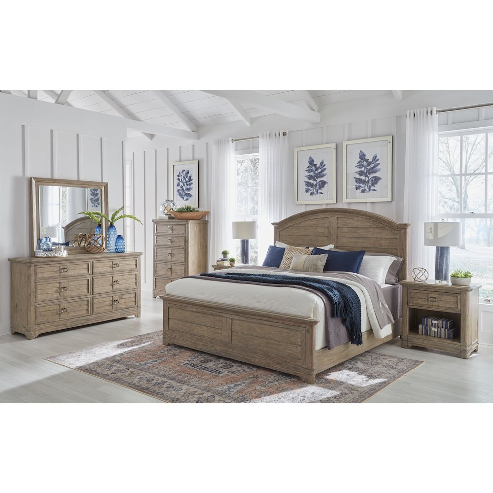 Meadowbrook Arched King Bed - Sand. Picture 2