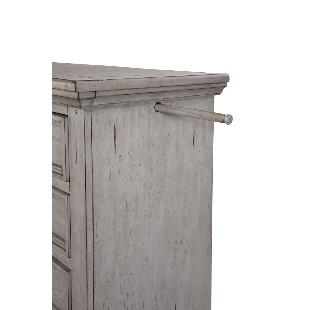 Stonebrook Gentleman's Chest - Light Distressed Antique Gray. Picture 6