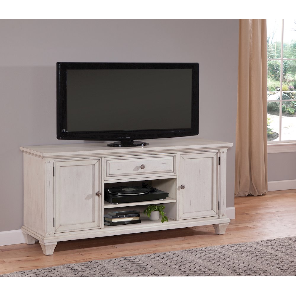Sedona 66" Entertainment Console - Cobblestone White. Picture 4