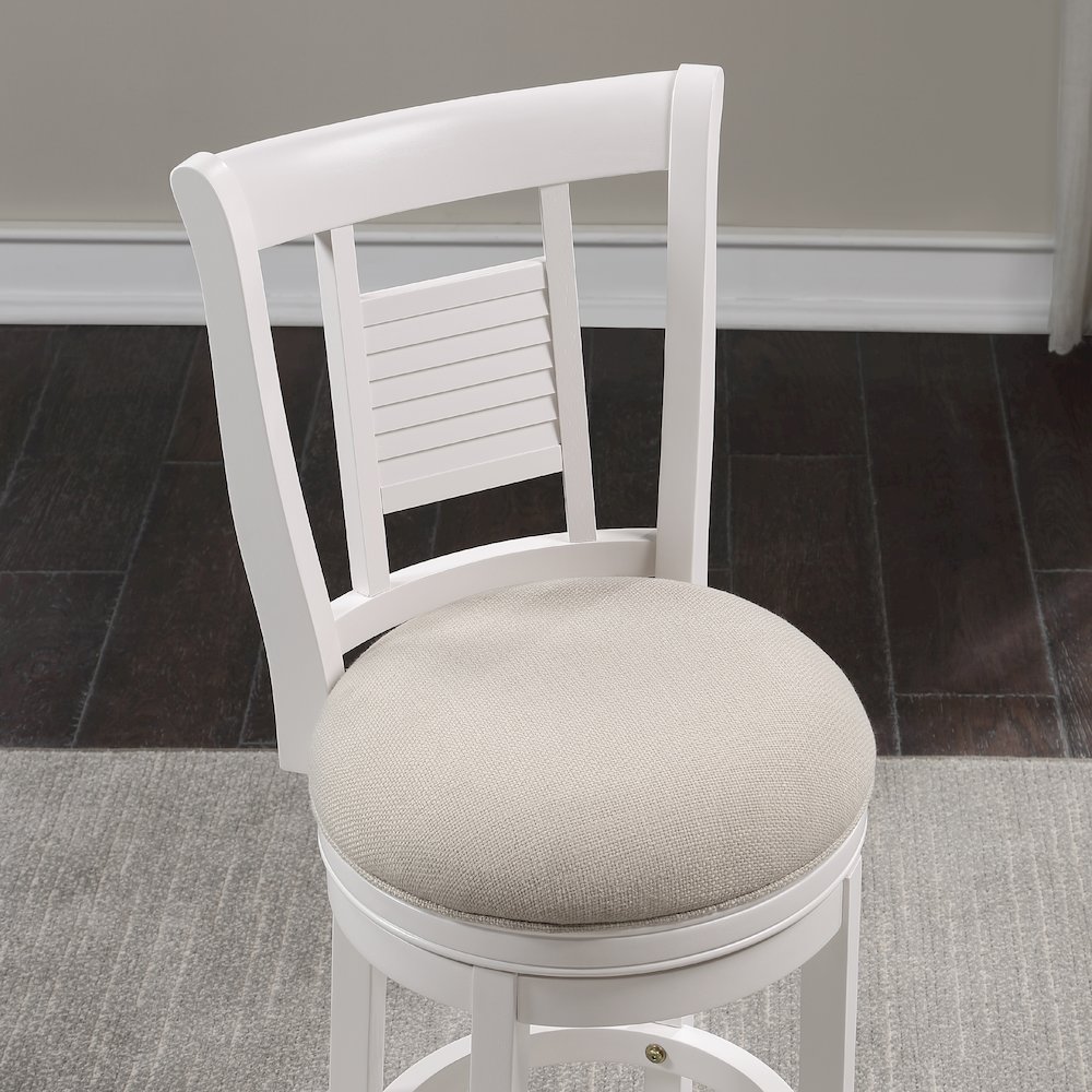 Palmer 30" Swivel Stool - Antique White. Picture 6