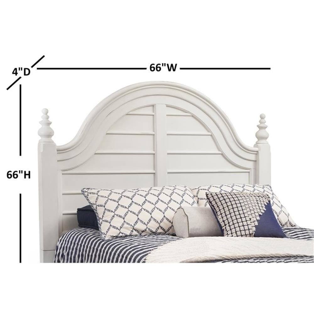 Rodanthe 5/0 Poster Headboard - Dove White. Picture 3