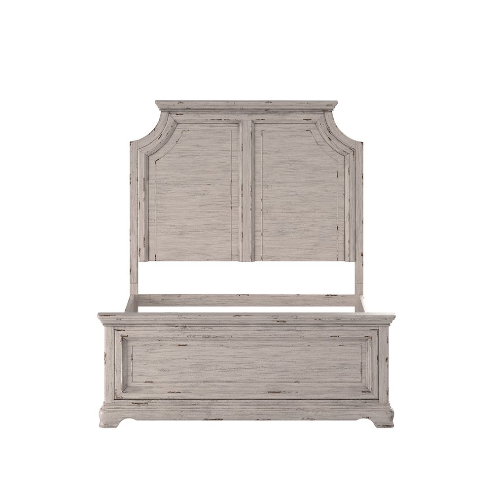 Providence King Panel Bed - Antique White. Picture 1