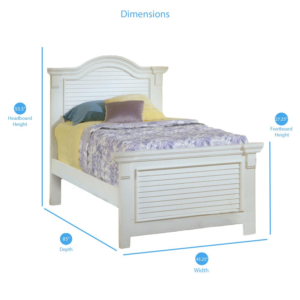 Cottage Traditions Twin Bed - White Cottage. Picture 3