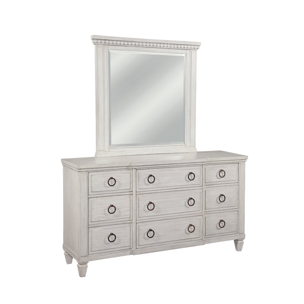 Salter Path Dresser with Mirror - White Grain. Picture 1