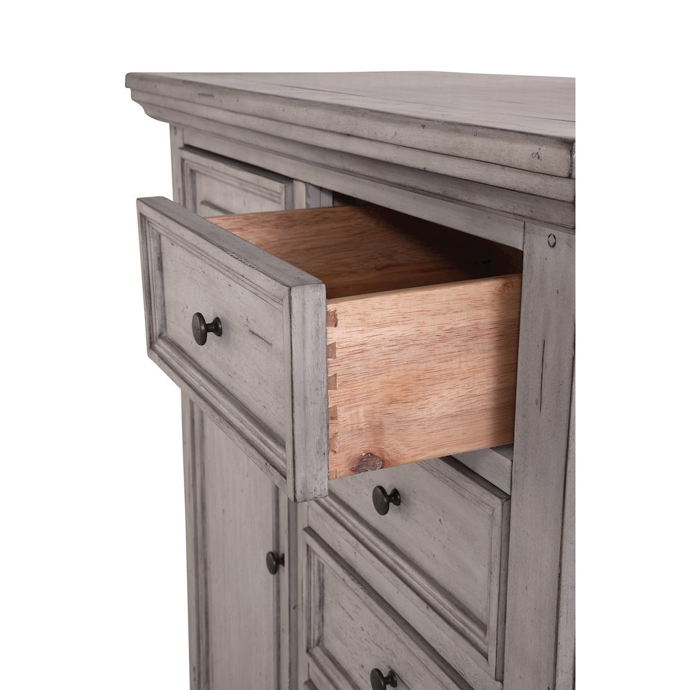 Stonebrook Gentleman's Chest - Light Distressed Antique Gray. Picture 5