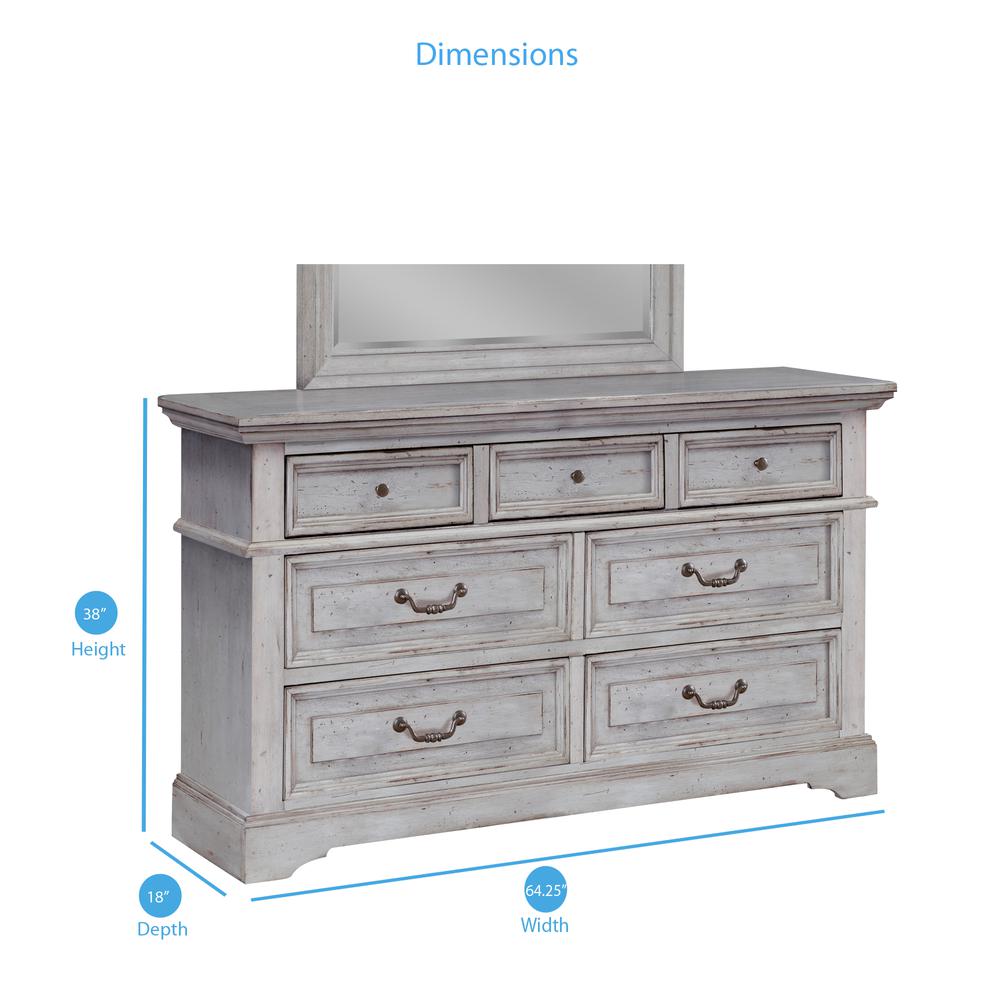 Stonebrook Dresser - Light Distressed Antique Gray. Picture 8
