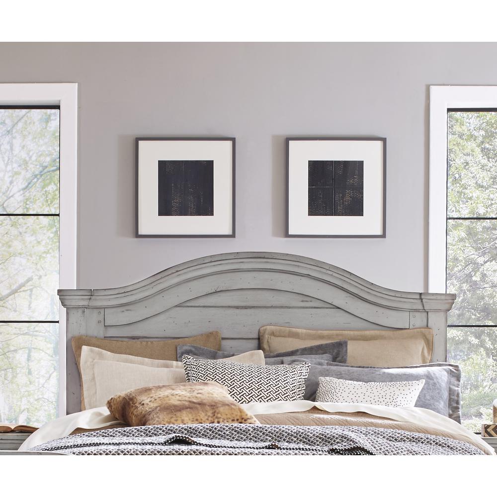 Stonebrook 5/0 Panel Headboard - Light Distressed Antique Gray. Picture 2