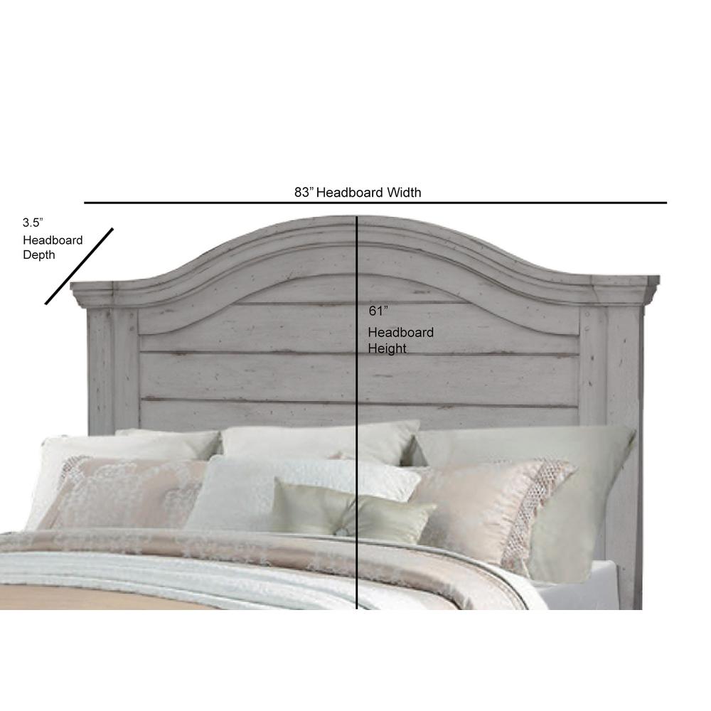 Stonebrook 6/6 Panel Headboard - Light Distressed Antique Gray. Picture 1