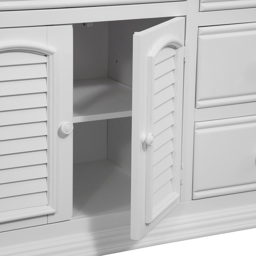 Cottage Traditions Triple Dresser with Mirror - White Cottage. Picture 4