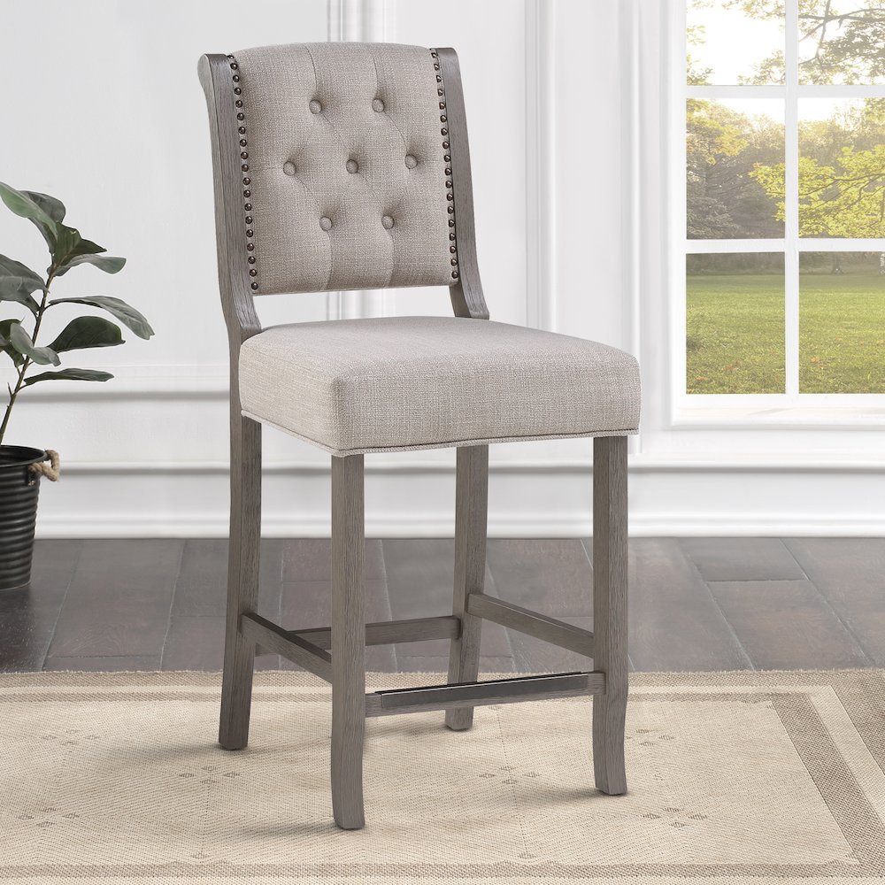 Luxe 26" Stool - Gray. Picture 4