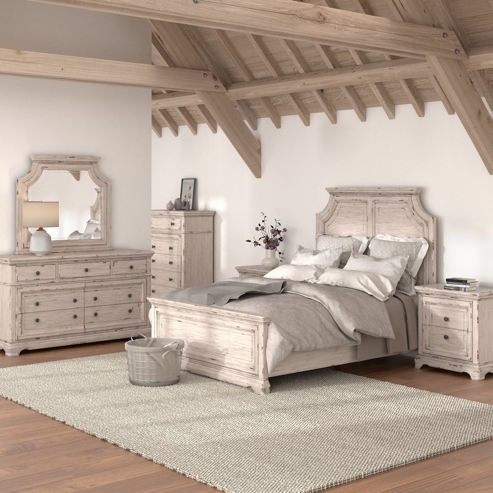 Providence 5-Drawer Chest - Antique White. Picture 8