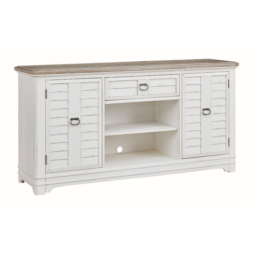 Meadowbrook Server - Whitewash with Sand Top. Picture 1