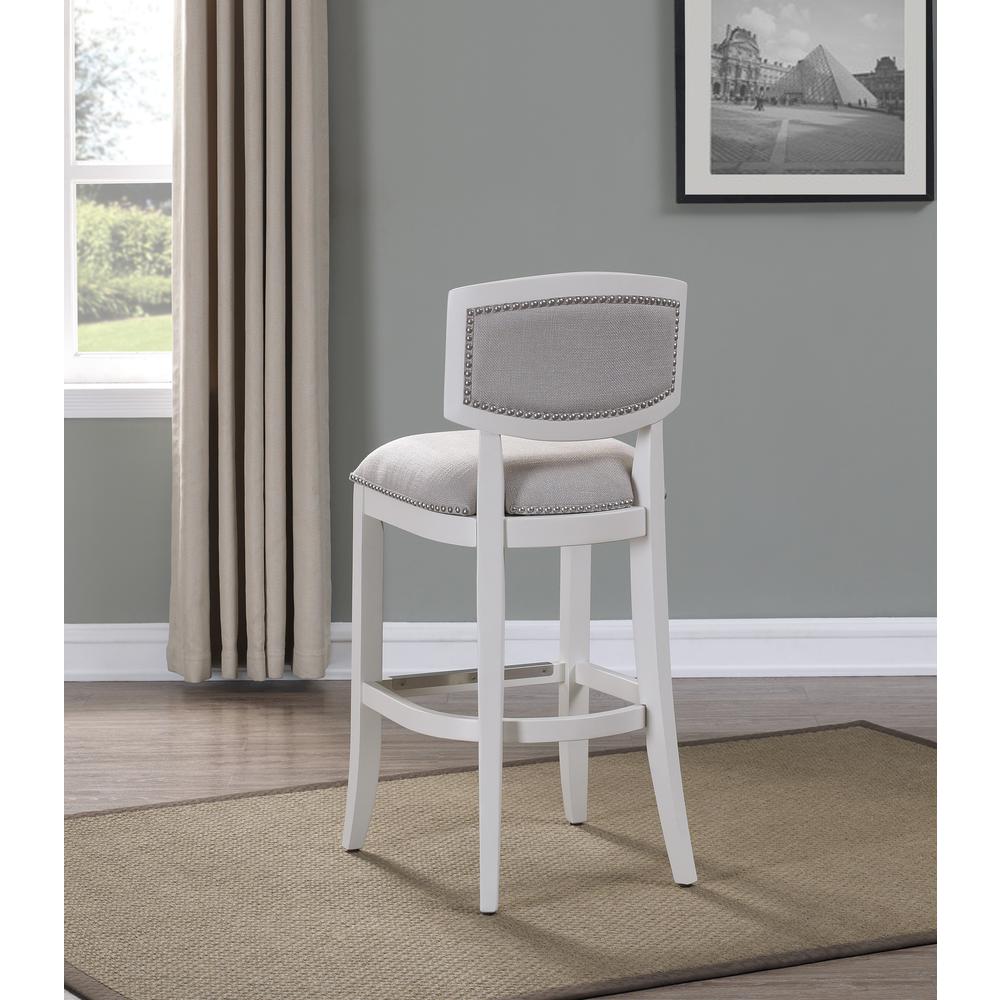 Beverly 26" Stool - Off White Finish. Picture 2