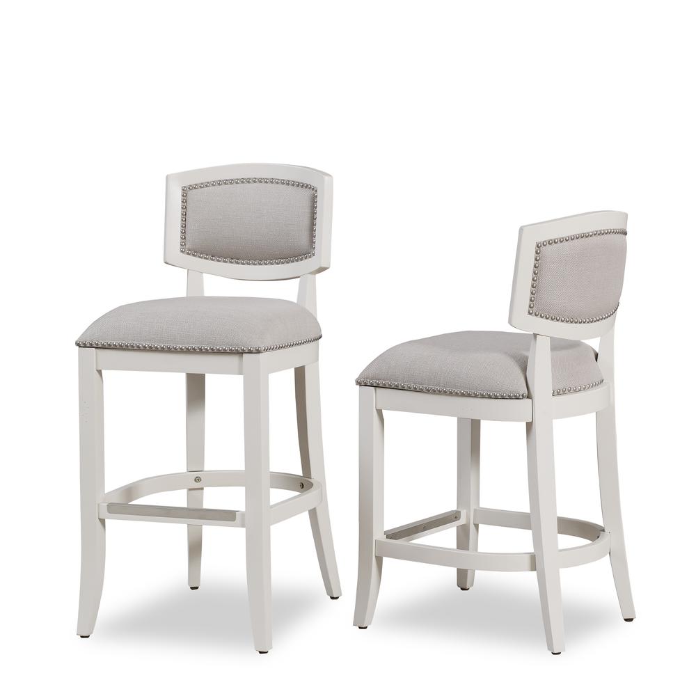 Beverly 26" Stool - Off White Finish. Picture 4