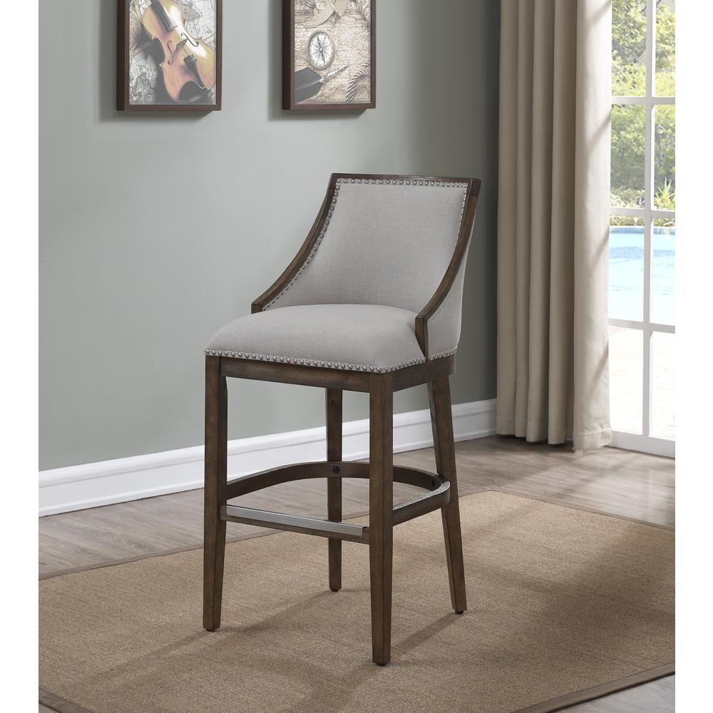 Brewer 30" Stool - Drift Brown. Picture 5