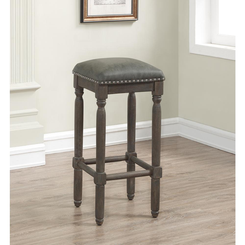 Bronson 26" Backless Stool - Driftwood. Picture 1