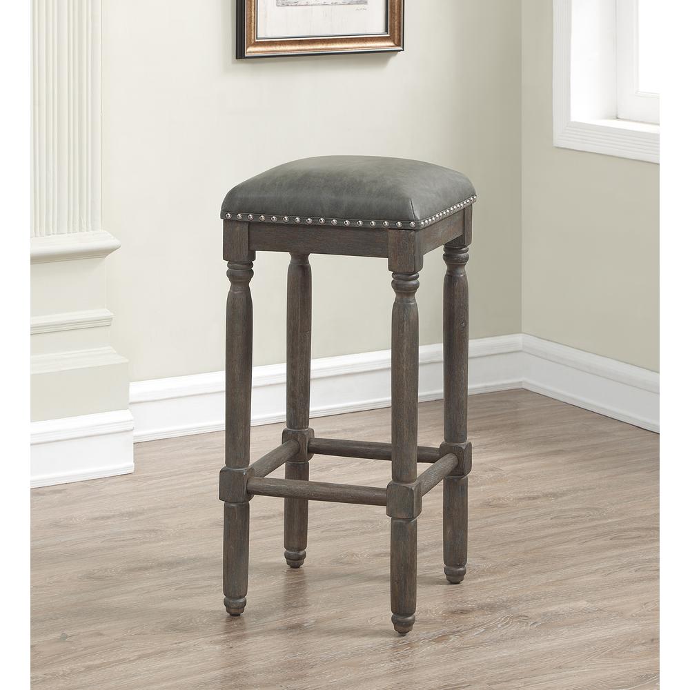 Bronson 26" Backless Stool - Driftwood. Picture 2
