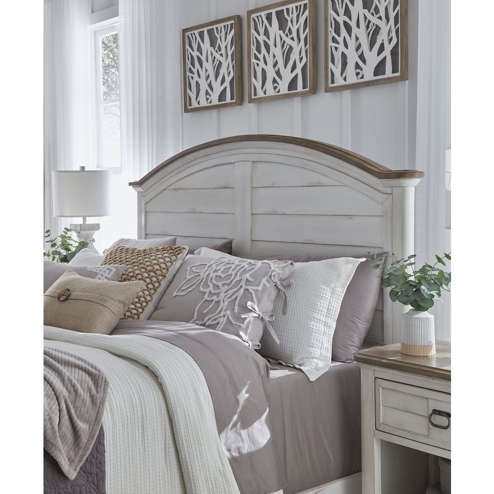 Meadowbrook 1-Drawer Nightstand - Whitewash - Sand Top. Picture 4