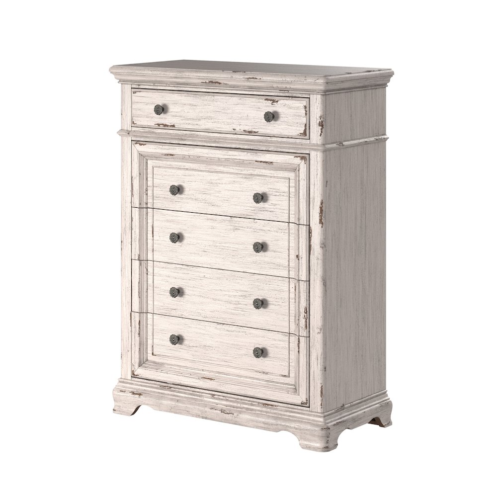 Providence 5-Drawer Chest - Antique White. Picture 1