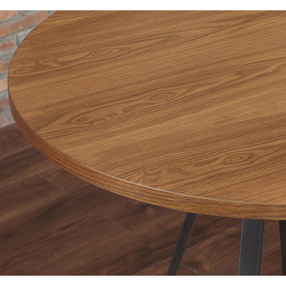 Stockton Round Pub Table - Slate Grey - Golden Oak Top. Picture 5