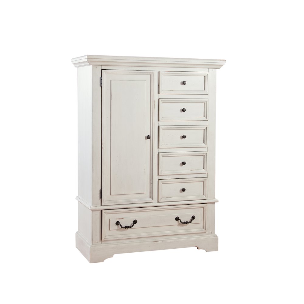 Stonebrook Gentleman's Chest - Distressed Antique White. Picture 2
