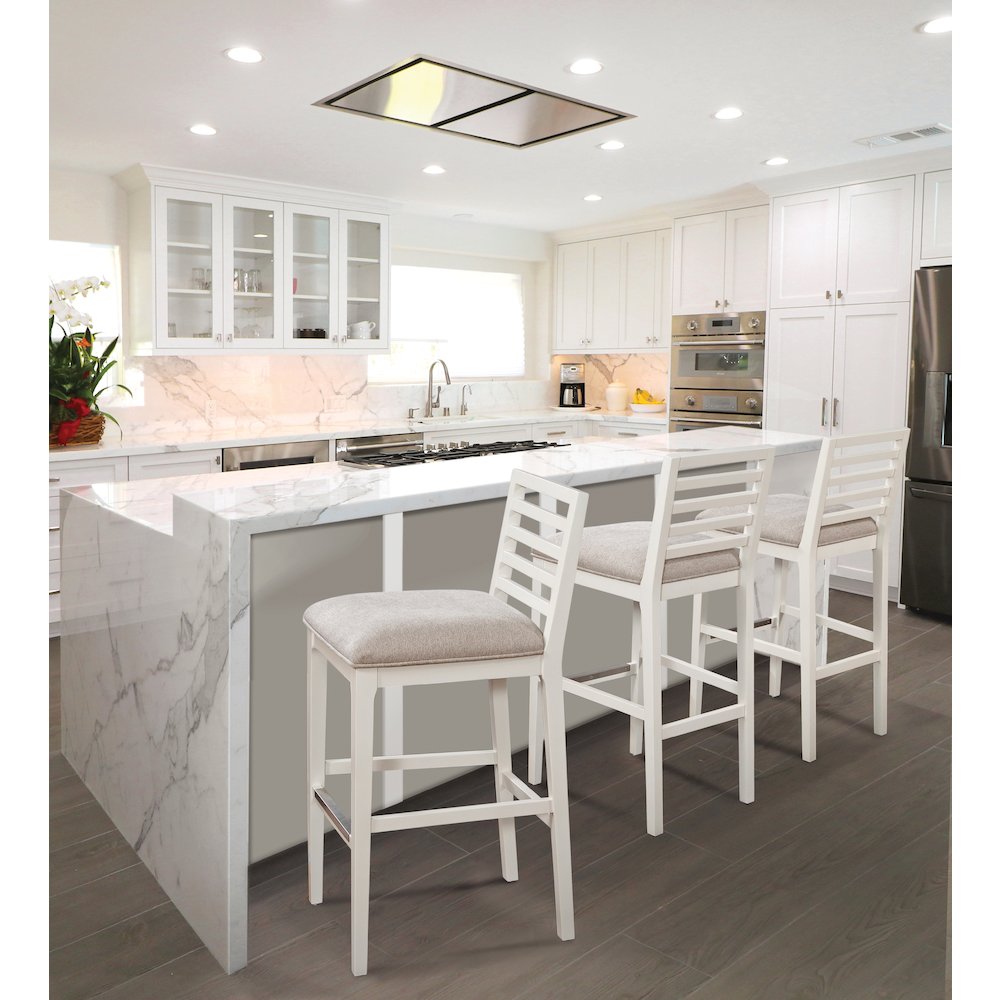 Siri 30" Stool - White. Picture 5
