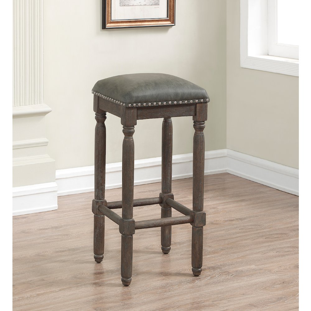 Bronson 30" Backless Stool - Driftwood. Picture 2