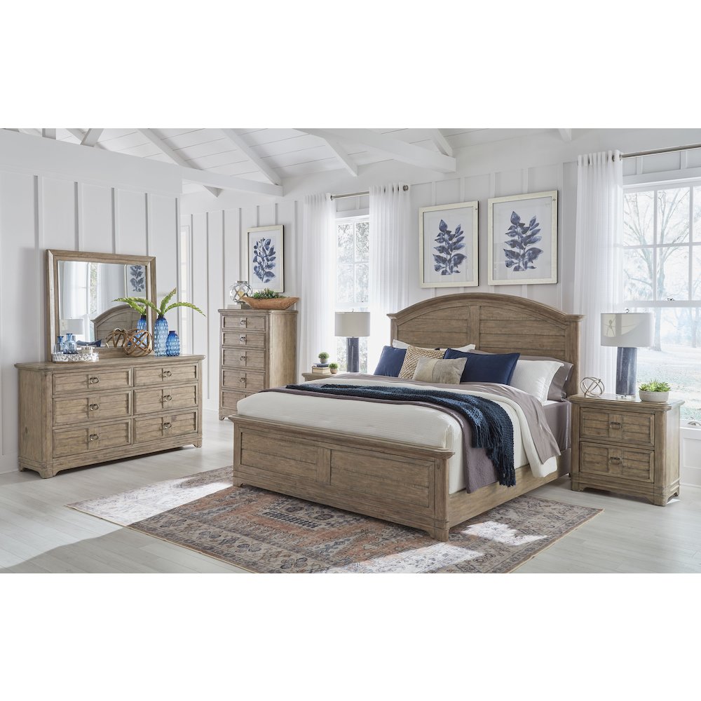 Meadowbrook Arched King Bed - Sand. Picture 3