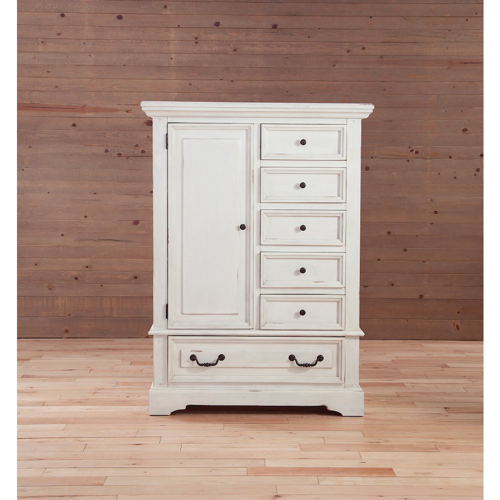 Stonebrook Gentleman's Chest - Distressed Antique White. Picture 8