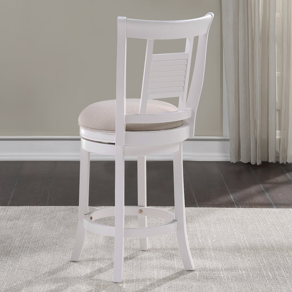Palmer 26" Swivel Stool - Antique White. Picture 5