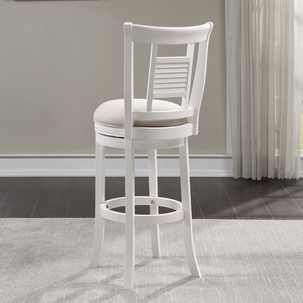 Palmer 30" Swivel Stool - Antique White. Picture 5