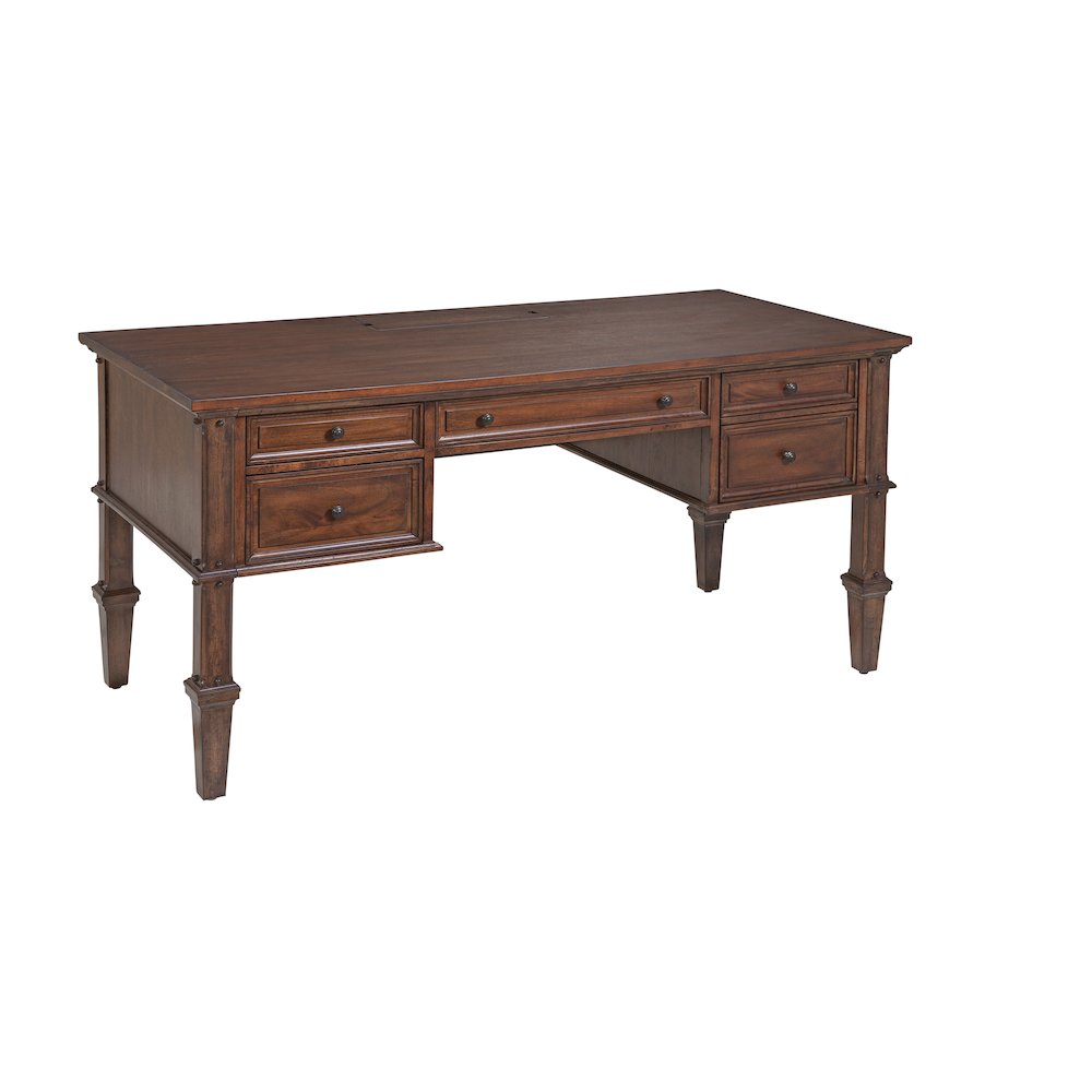 Sedona 60" Storage Desk with Power - Cinnamon Cherry. Picture 1