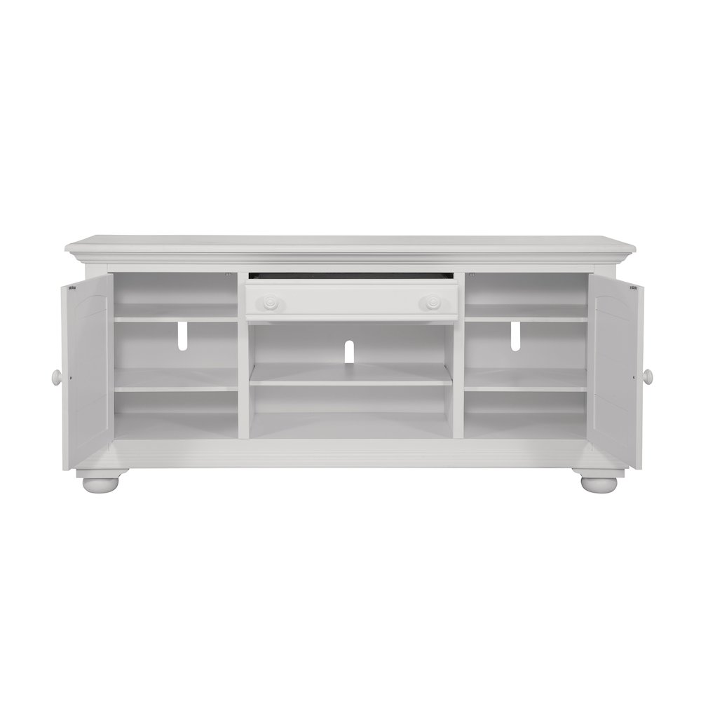 Cottage Traditions 72" Entertainment Console - White Cottage. Picture 3