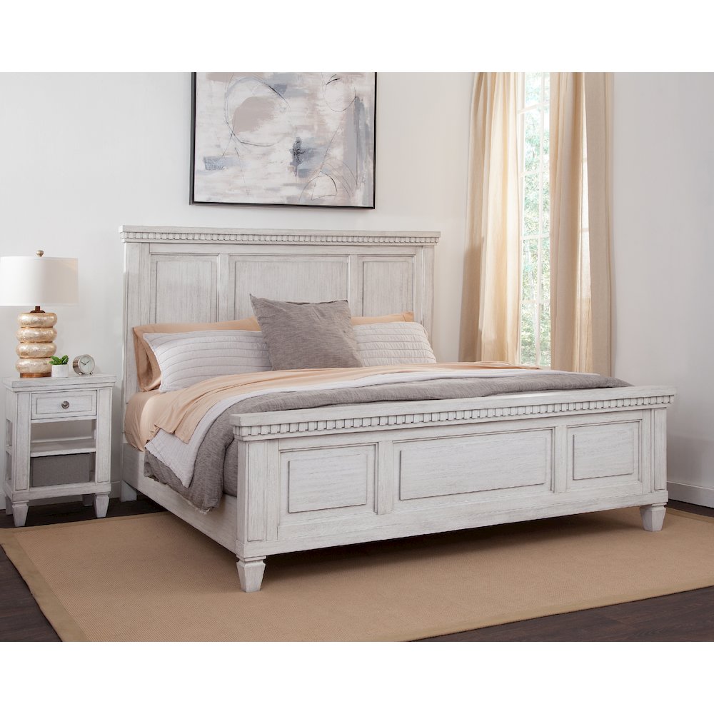 Salter Path Queen Bed - White Grain. Picture 2