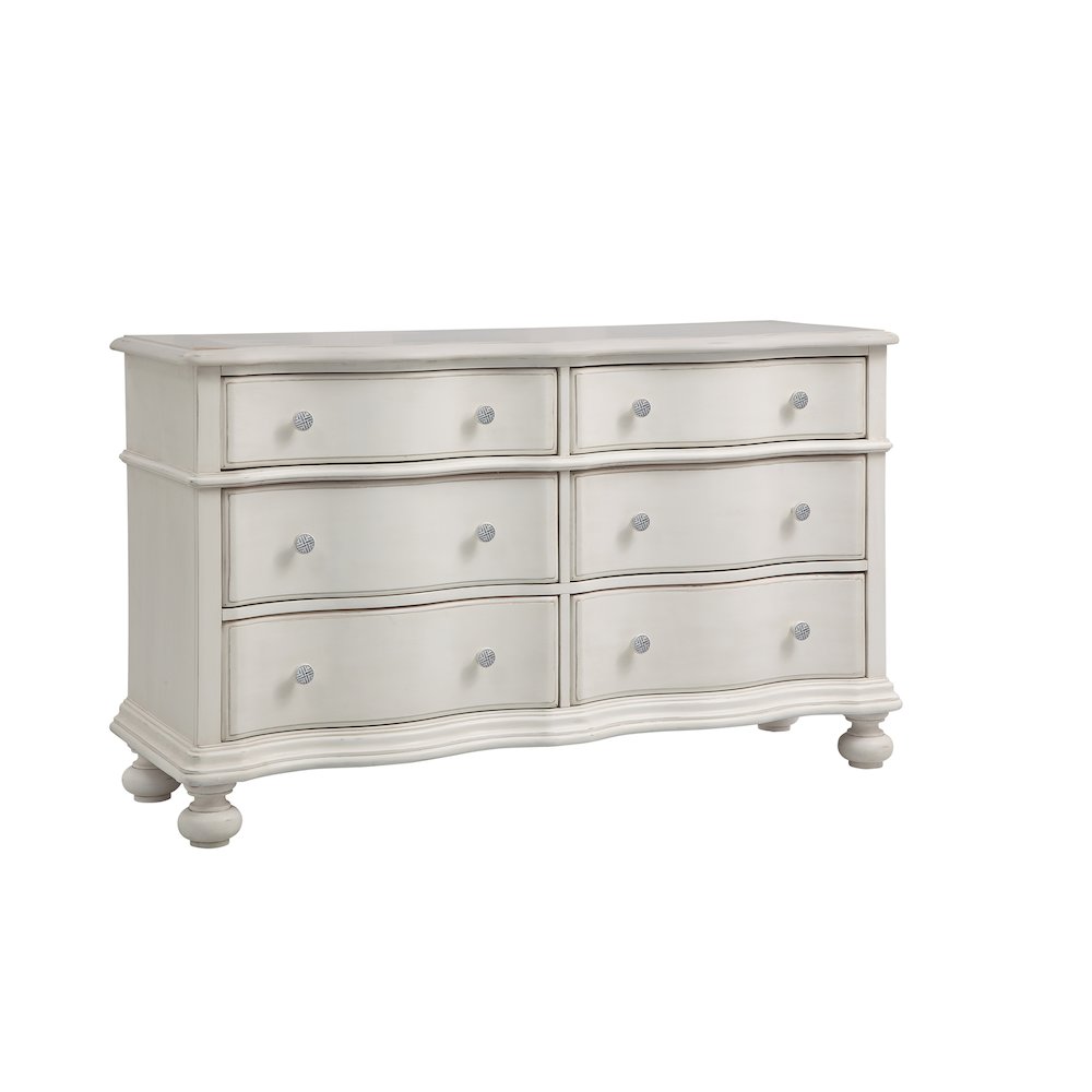 Rodanthe 6-Drawer Dresser - Dove White. Picture 1