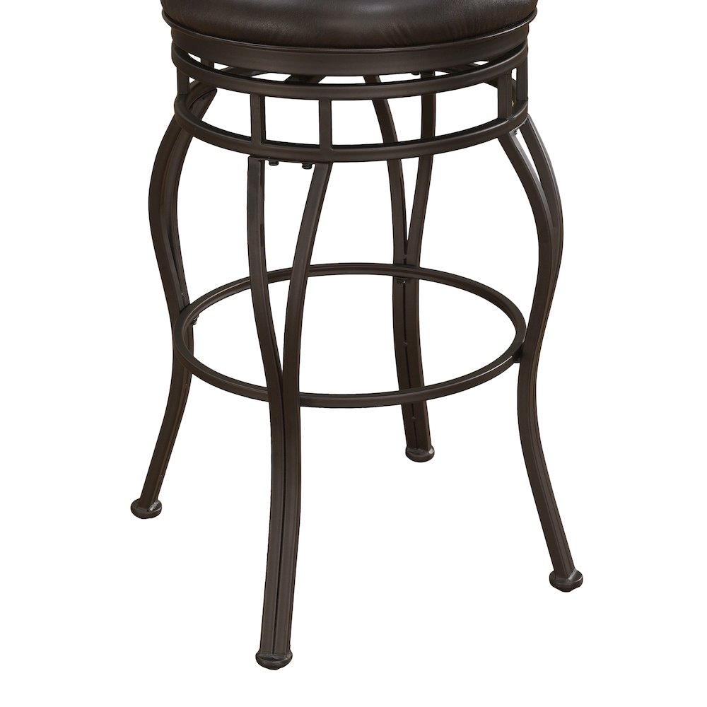 Sienna 34" Backless Metal Swivel Stool - Russet Brown. Picture 2