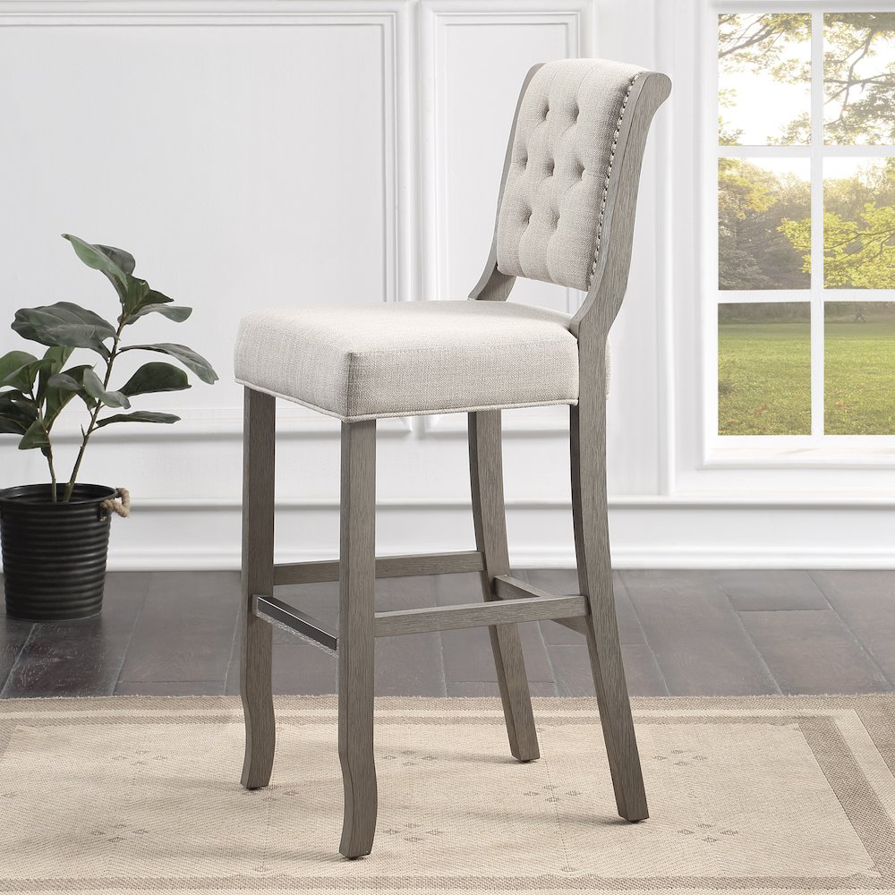 Luxe 30" Stool - Gray. Picture 4