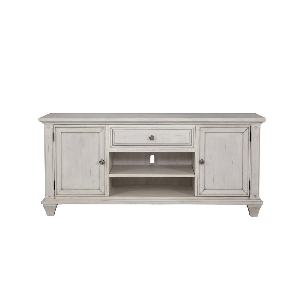 Sedona 66" Entertainment Console - Cobblestone White. Picture 1