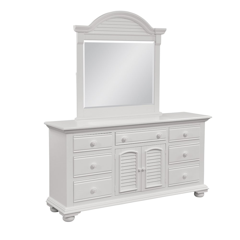 Cottage Traditions Triple Dresser with Mirror - White Cottage. Picture 2