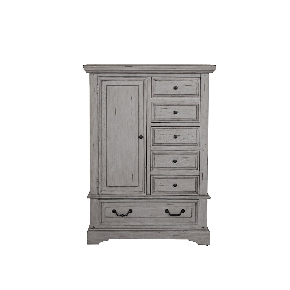 Stonebrook Gentleman's Chest - Light Distressed Antique Gray. Picture 1