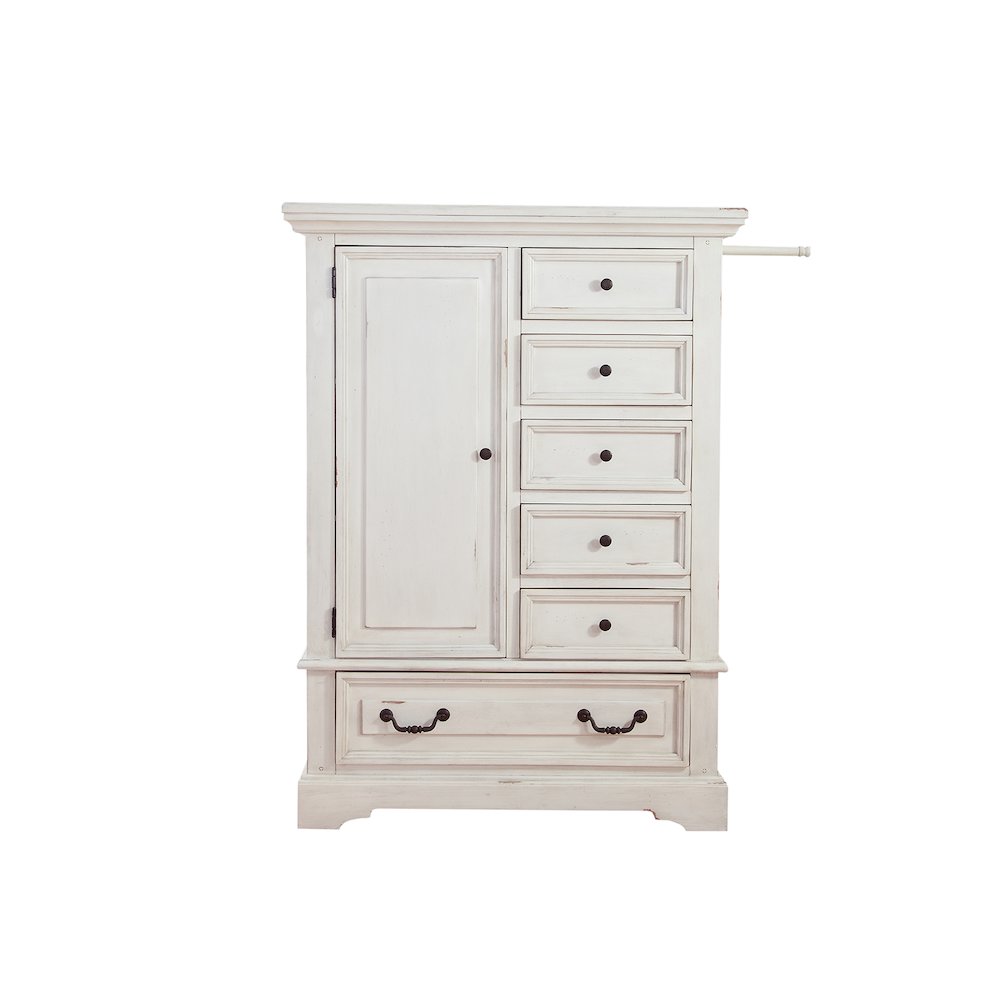 Stonebrook Gentleman's Chest - Distressed Antique White. Picture 3