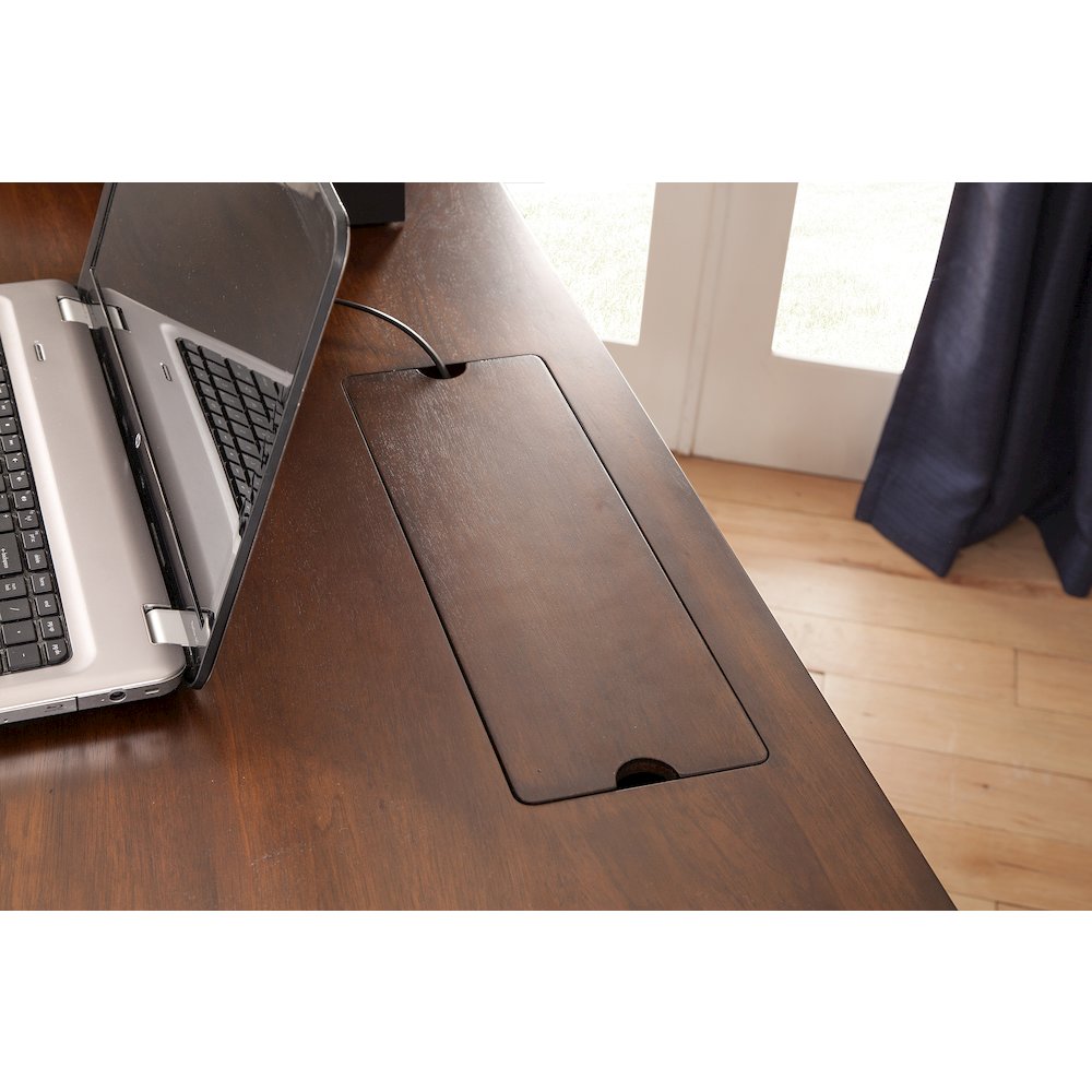 Sedona 60" Storage Desk with Power - Cinnamon Cherry. Picture 5