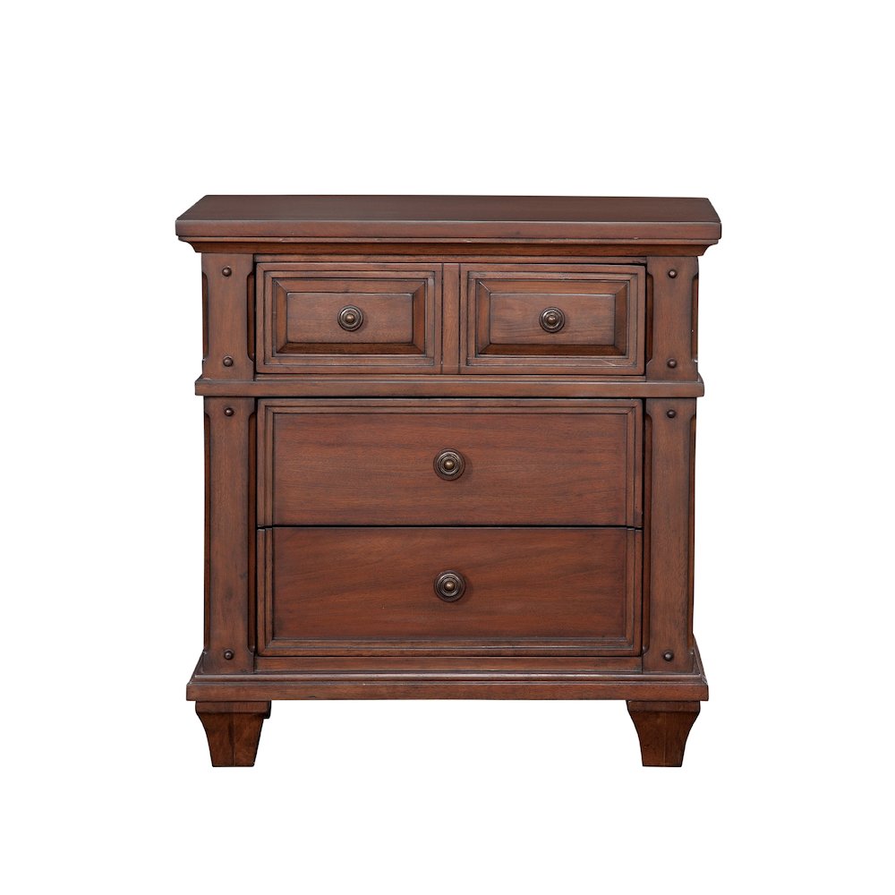 Sedona 3-Drawer Nightstand - Cinnamon Cherry. Picture 1